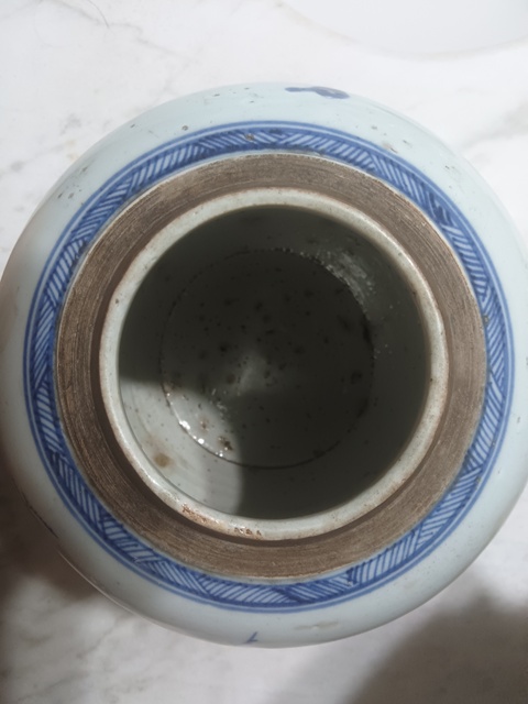 古玩陶瓷青花山水紋罐真品鑒賞圖