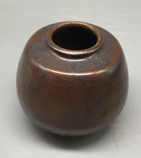古玩陶瓷湖田窯褐釉茶入真品鑒賞圖