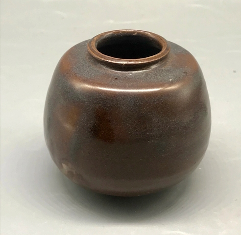 古玩陶瓷湖田窯褐釉茶入真品鑒賞圖