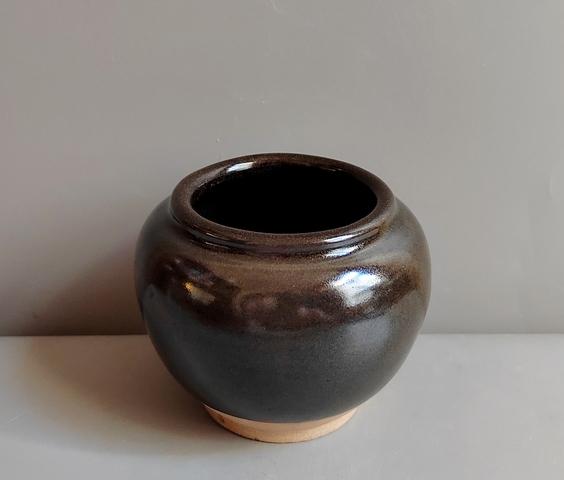 古玩陶瓷明清楊字款茶葉末釉茶入拍賣，當(dāng)前價(jià)格190元