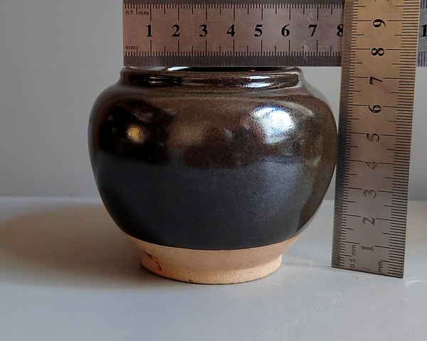 古玩陶瓷明清楊字款茶葉末釉茶入拍賣，當(dāng)前價(jià)格190元