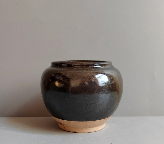 古玩陶瓷明清楊字款茶葉末釉茶入拍賣，當(dāng)前價(jià)格190元