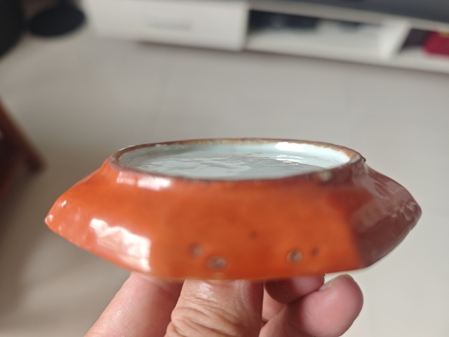 古玩陶瓷粉彩人物故事紋香插，模糊，偏老真品鑒賞圖