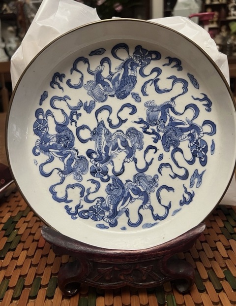 古玩陶瓷青花洗真品鑒賞圖
