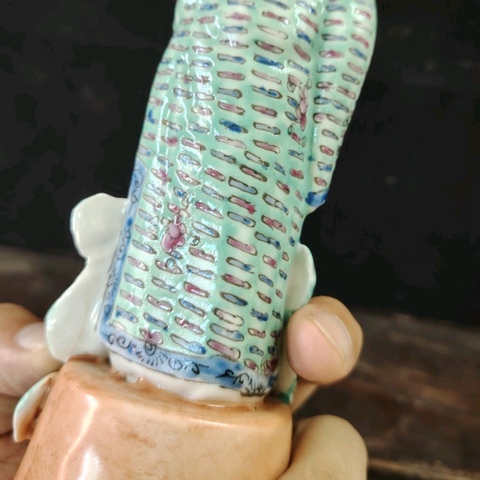 古玩陶瓷民國 粉彩人物瓷塑真品鑒賞圖