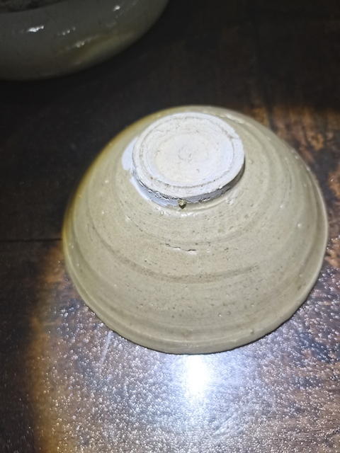古玩陶瓷青釉刻花斗笠碗真品鑒賞圖