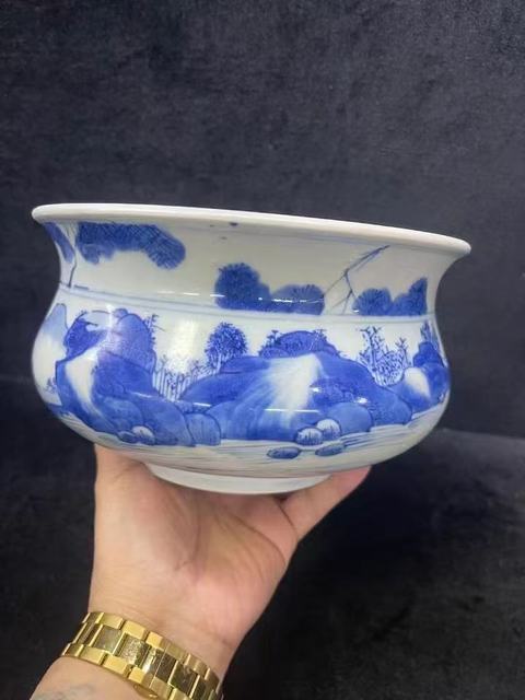 古玩陶瓷青花爐真品鑒賞圖