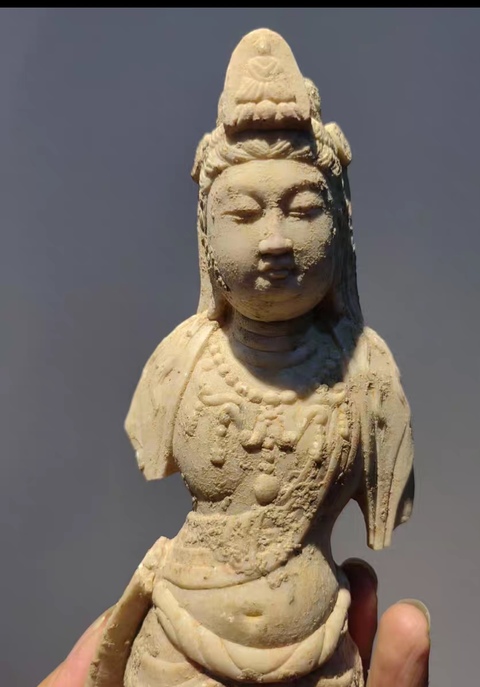 古玩雜項菩薩像真品鑒賞圖
