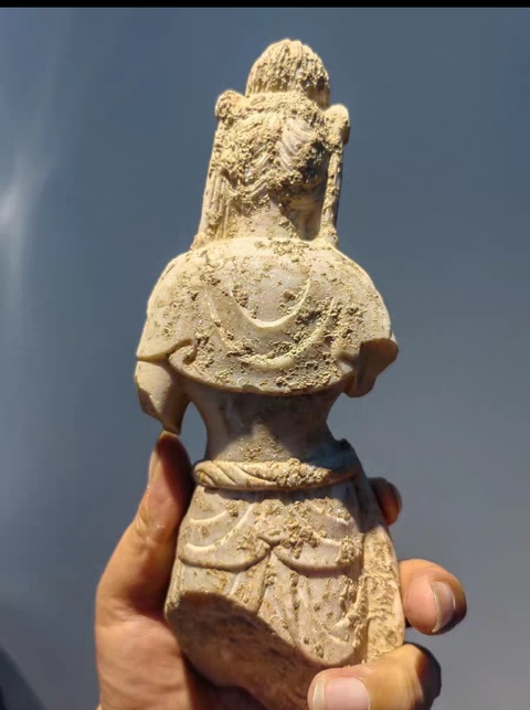 古玩雜項菩薩像真品鑒賞圖