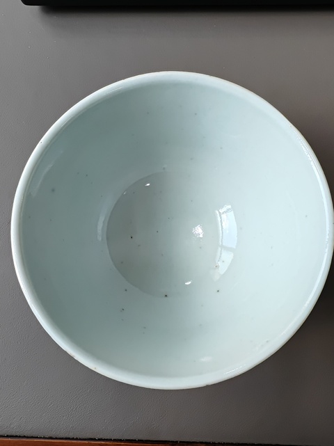 古玩陶瓷纏枝花囍字紋青花壓手杯真品鑒賞圖
