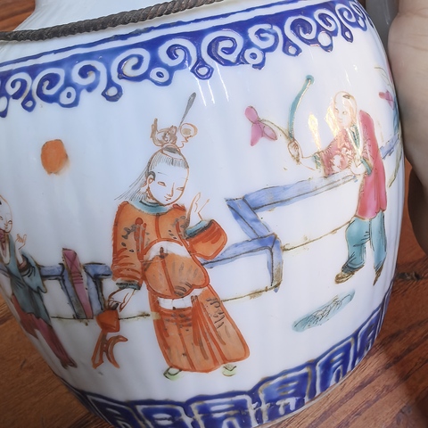古玩陶瓷粉彩壺真品鑒賞圖