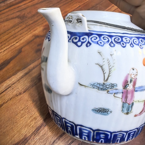 古玩陶瓷粉彩壺真品鑒賞圖