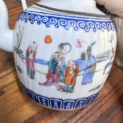 古玩陶瓷粉彩壺真品鑒賞圖