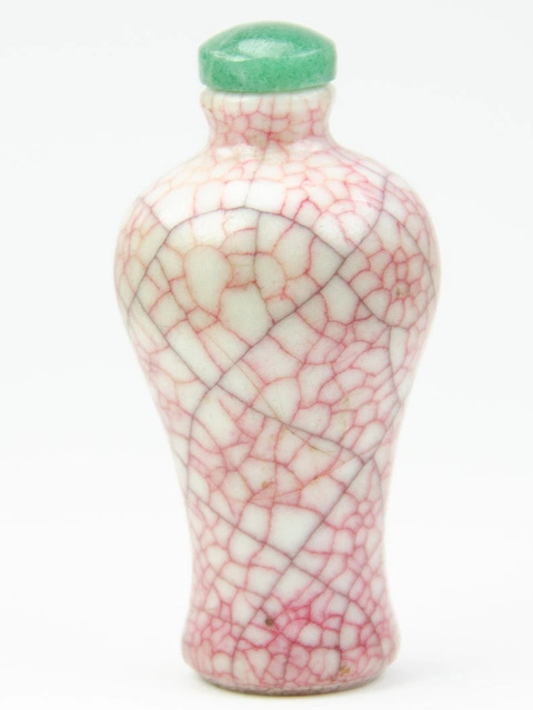 古玩陶瓷紅哥釉鼻煙壺真品鑒賞圖