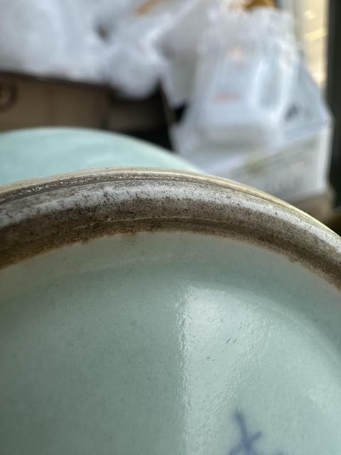 古玩陶瓷豆青釉玉壺春瓶真品鑒賞圖