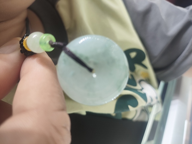 古玩玉器翡翠平安扣真品鑒賞圖
