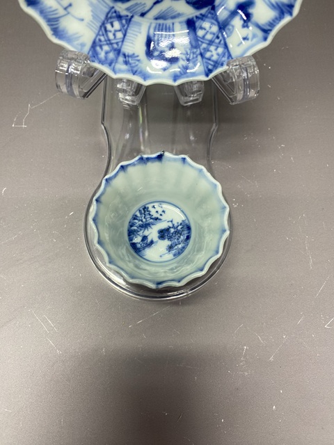 古玩陶瓷清康熙·青花山水人物杯碟拍賣，當(dāng)前價(jià)格1360元