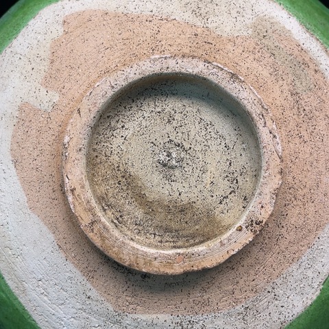 古玩陶瓷遼綠釉印花盤真品鑒賞圖