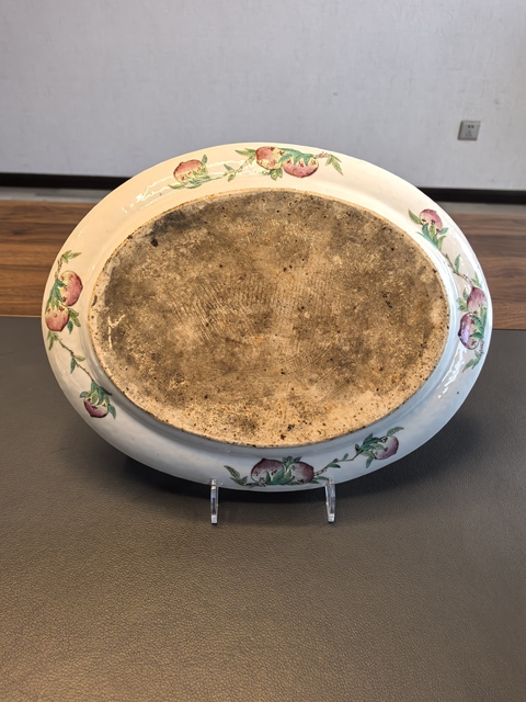 古玩陶瓷咸豐細路粉彩盤真品鑒賞圖