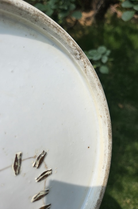 古玩陶瓷青花四季花卉紋粥罐真品鑒賞圖