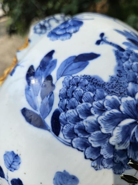 古玩陶瓷青花四季花卉紋粥罐真品鑒賞圖
