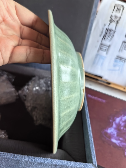古玩陶瓷南宋龍泉窯雙魚洗真品鑒賞圖