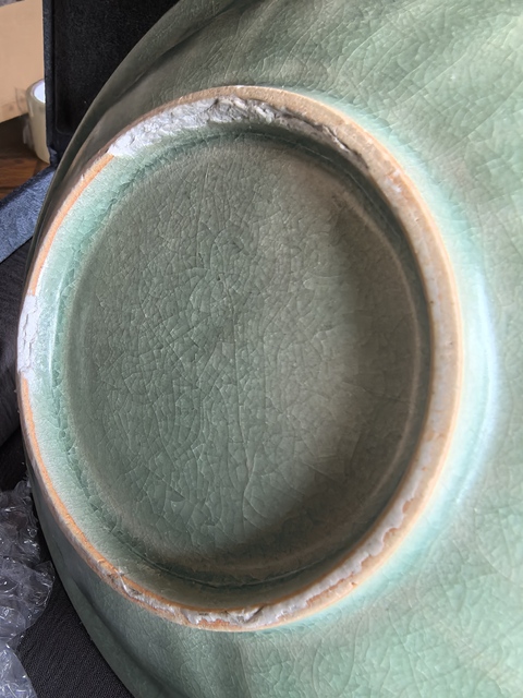 古玩陶瓷南宋龍泉窯雙魚洗真品鑒賞圖