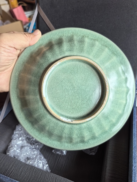 古玩陶瓷南宋龍泉窯雙魚洗真品鑒賞圖