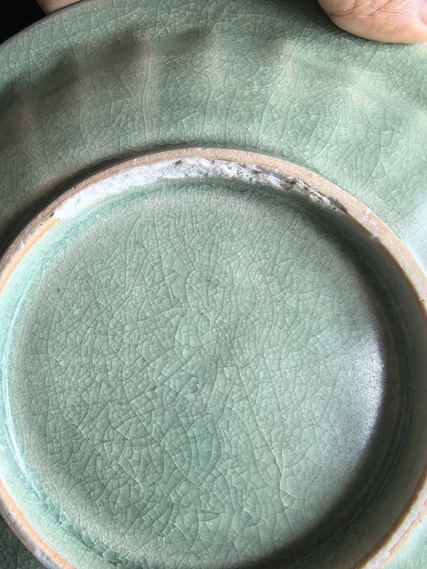 古玩陶瓷南宋龍泉窯雙魚洗真品鑒賞圖