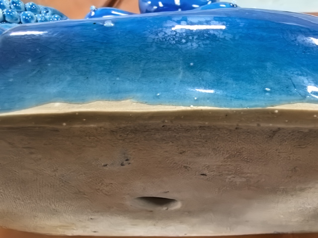 古玩陶瓷孔雀藍彌勒佛真品鑒賞圖