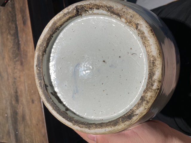 古玩陶瓷花鳥紋青花瓶真品鑒賞圖