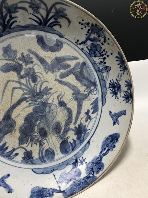 古玩陶瓷明晚·青花花鳥紋大盤拍賣，當前價格58000元