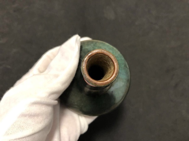 古玩陶瓷黑釉荸薺瓶真品鑒賞圖