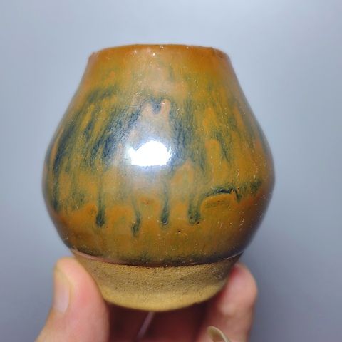 古玩陶瓷清代，磁州窯雞心罐拍賣，當(dāng)前價(jià)格288元