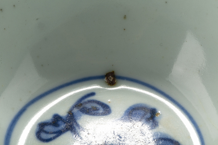 古玩陶瓷明晚·青花歲寒三友紋碗拍賣,當前價格1032元