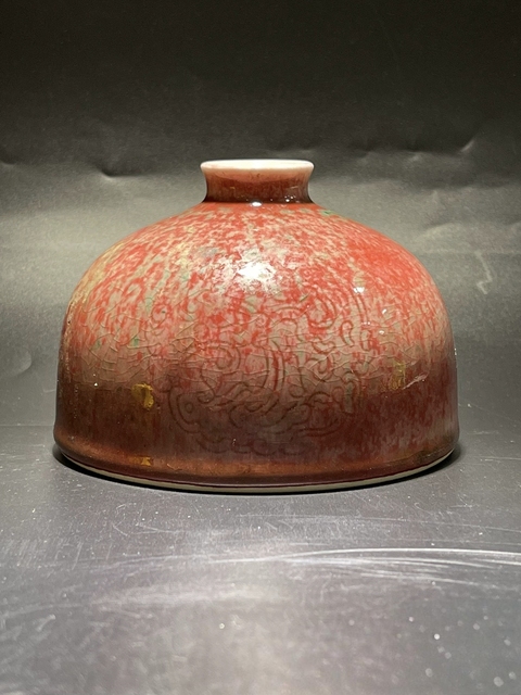 古玩陶瓷豇豆紅太白尊真品鑒賞圖