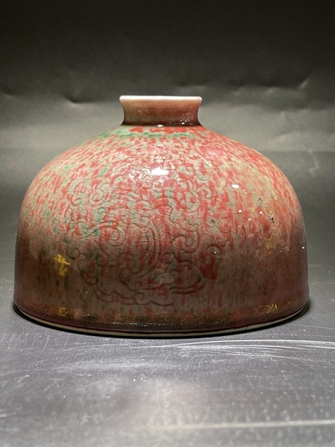 古玩陶瓷豇豆紅太白尊真品鑒賞圖