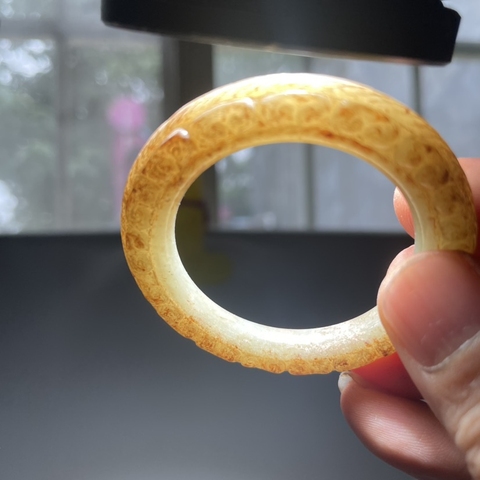 古玩玉器仿古做舊玉環真品鑒賞圖