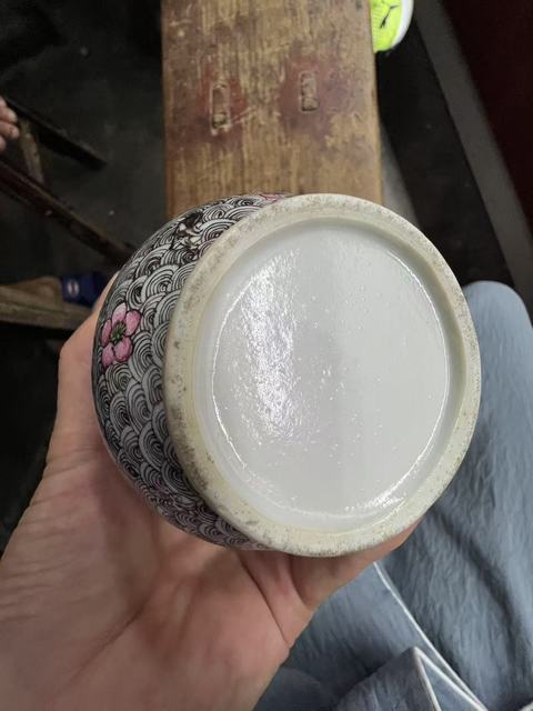 古玩陶瓷粉彩海晏河清圖象耳瓶拍賣，當前價格6666元