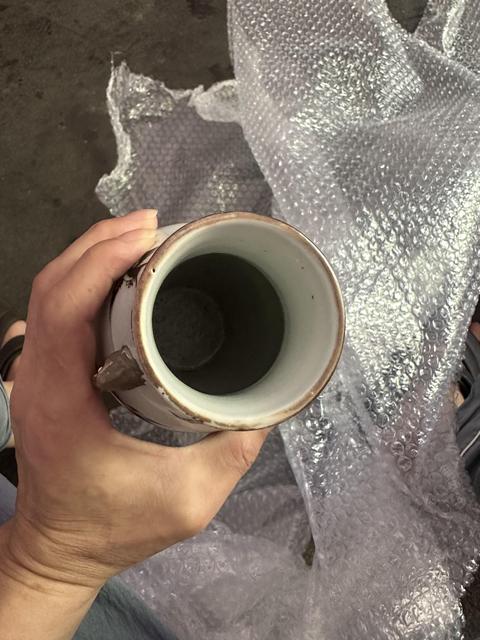 古玩陶瓷粉彩海晏河清圖象耳瓶拍賣，當前價格6666元