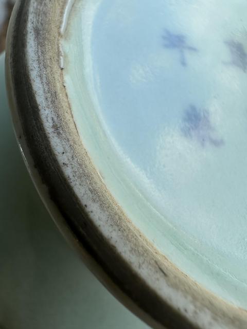 古玩陶瓷豆青釉玉壺春瓶真品鑒賞圖