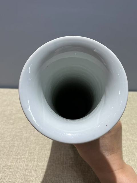 古玩陶瓷青花蕉葉紋花觚真品鑒賞圖