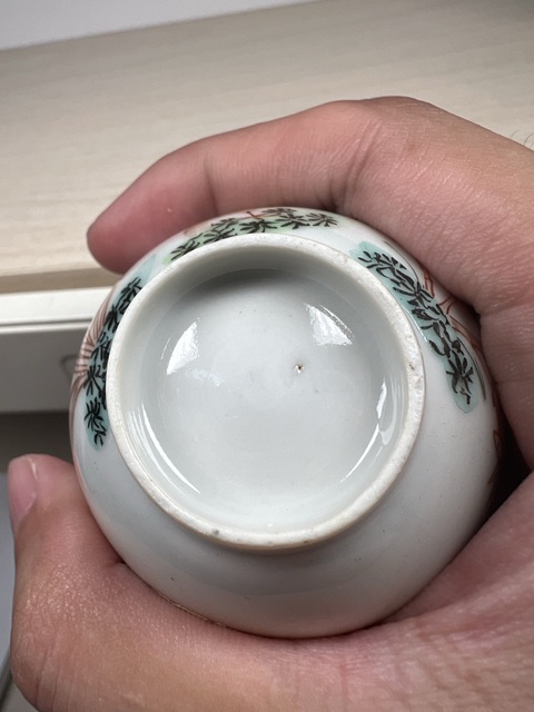 古玩陶瓷清晚期 粉彩花鳥紋杯真品鑒賞圖