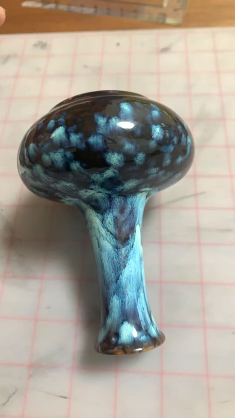 古玩陶瓷窯變釉花瓶真品鑒賞圖