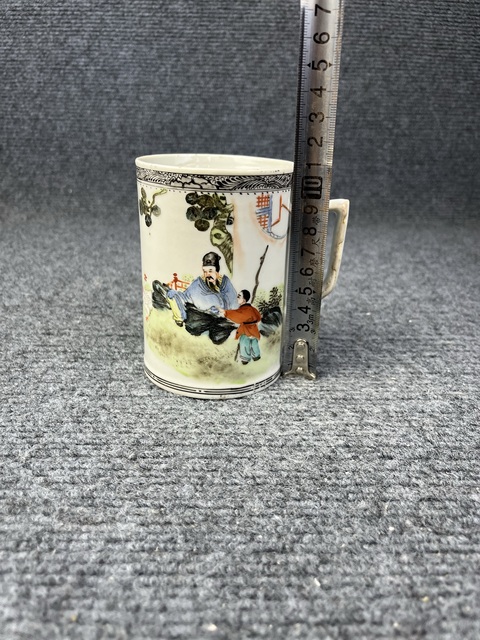古玩陶瓷粉彩羲之愛鵝馬克杯拍賣，當前價格1388元