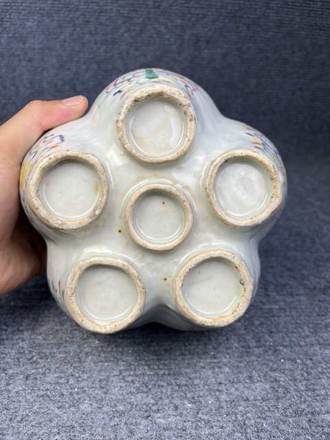 古玩陶瓷粉彩暗八仙五連瓶拍賣，當前價格6588元