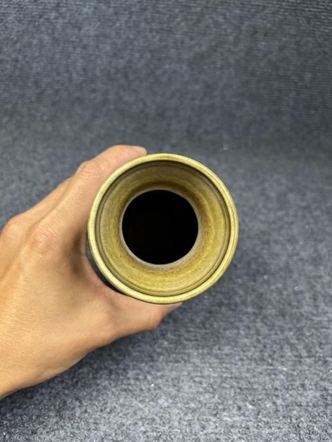 古玩陶瓷茶葉末釉加彩棒槌瓶拍賣，當前價格2888元
