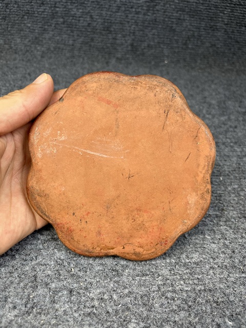 古玩陶瓷紫砂八卦紋花口調色盤拍賣，當前價格888元