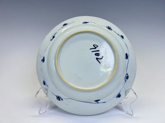 古玩陶瓷清康熙·青花飛蝗通達盤拍賣,當前價格336元