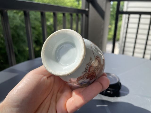 古玩陶瓷清雍正 粉彩花籃紋小罐真品鑒賞圖